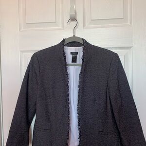 Women's Black Blazer with Fringe Detail